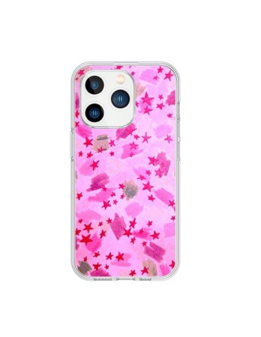 Coque iPhone 15 Pro Stars Etoiles Roses - Ebi Emporium