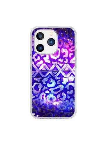 Cover iPhone 15 Pro Tribale Leopardo Spazio Galaxy - Ebi Emporium