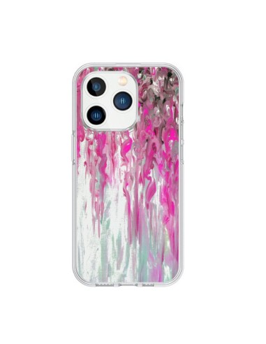 Coque iPhone 15 Pro Tempête Rose Transparente - Ebi Emporium