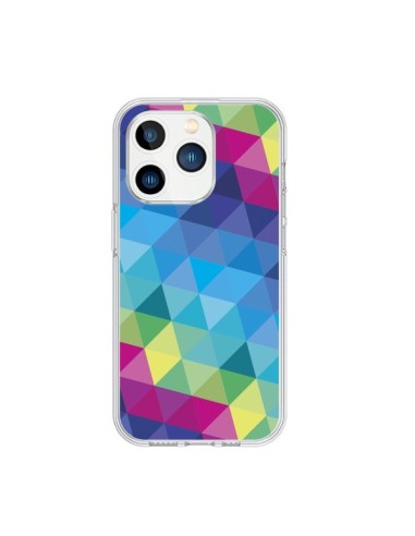 Coque iPhone 15 Pro Azteque Gheo Bleu - Javier Martinez