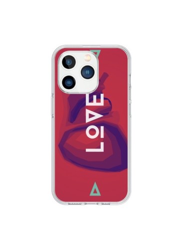 Coque iPhone 15 Pro Love Coeur Triangle Amour - Javier Martinez