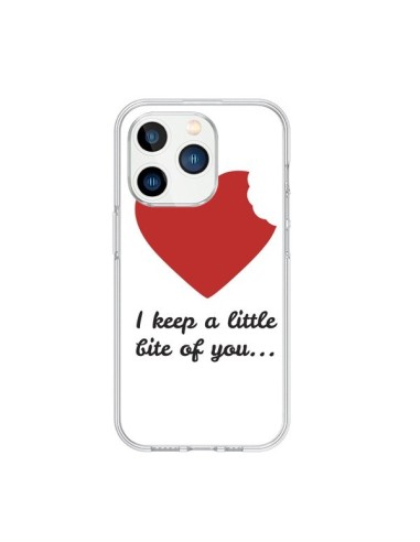 Coque iPhone 15 Pro I Keep a little bite of you Coeur Love Amour - Julien Martinez