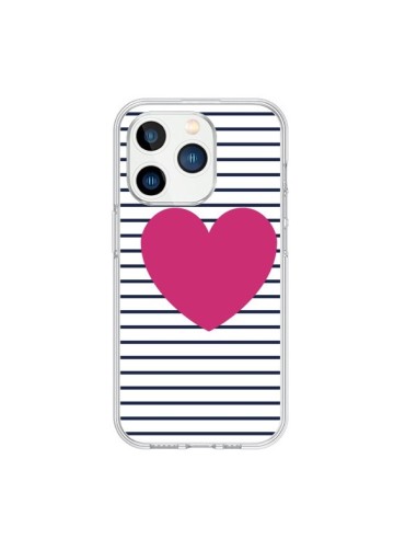 Cover iPhone 15 Pro Cuore Traits Marino - Jonathan Perez