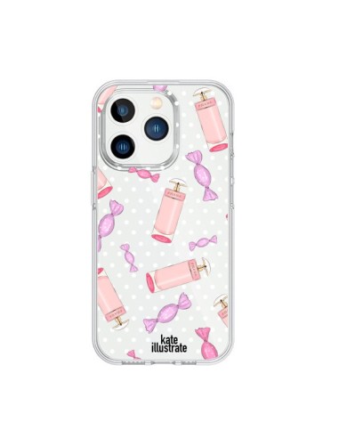 Coque iPhone 15 Pro Candy Bonbons Transparente - kateillustrate