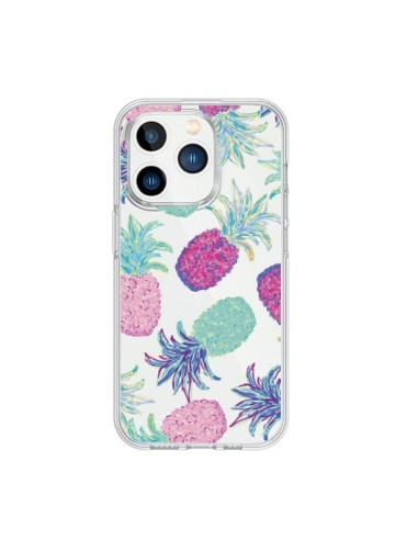 Cover iPhone 15 Pro Ananas Frutta Estate Trasparente - Lisa Argyropoulos