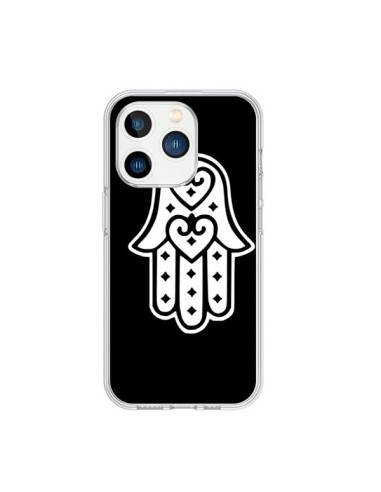 Coque iPhone 15 Pro Main de Fatma Oeil Noir - Laetitia