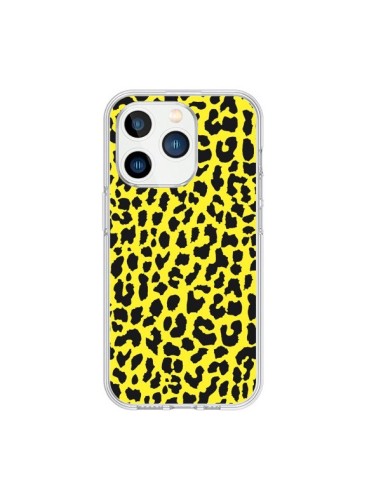 Coque iPhone 15 Pro Leopard Jaune - Mary Nesrala