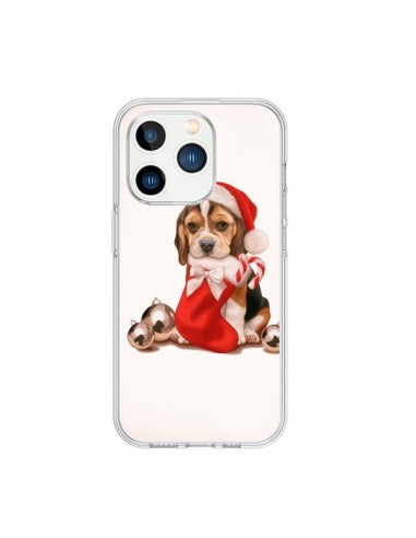 Cover iPhone 15 Pro Cane Babbo Natale Christmas - Maryline Cazenave