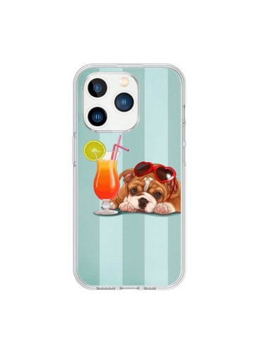 Cover iPhone 15 Pro Cane Cocktail Occhiali Cuore - Maryline Cazenave