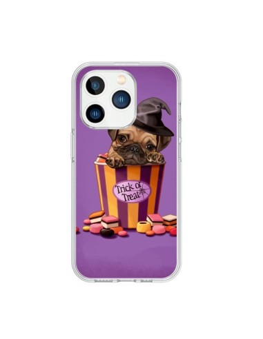 Cover iPhone 15 Pro Cane Halloween Strega Bonbon - Maryline Cazenave