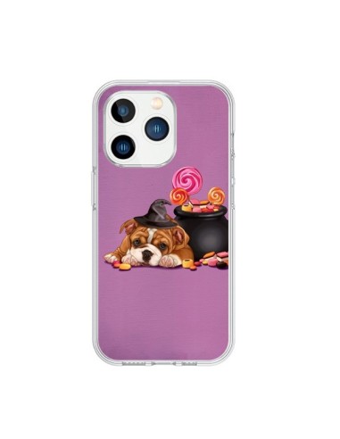 Cover iPhone 15 Pro Cane Halloween Strega Calderone Bonbon - Maryline Cazenave