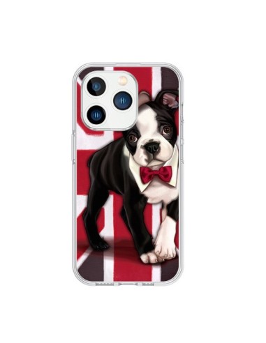 Cover iPhone 15 Pro Cane Inglese UK British Gentleman - Maryline Cazenave