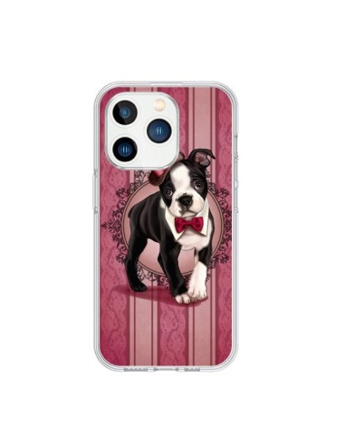 iPhone 15 Pro Case Dog Gentleman Bow tie Cappello - Maryline Cazenave