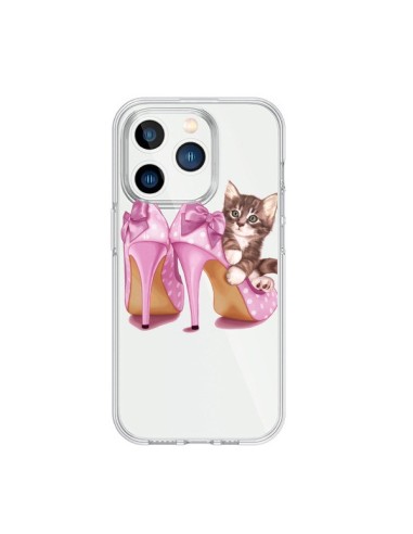 Cover iPhone 15 Pro Gattoon Gatto Kitten Scarpe Shoes Trasparente - Maryline Cazenave