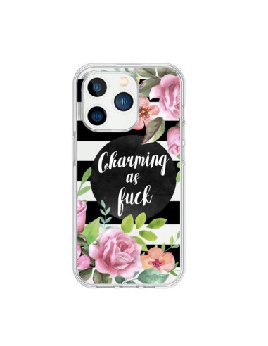 iPhone 15 Pro Case Charming as Fuck Flowerss Clear - Maryline Cazenave