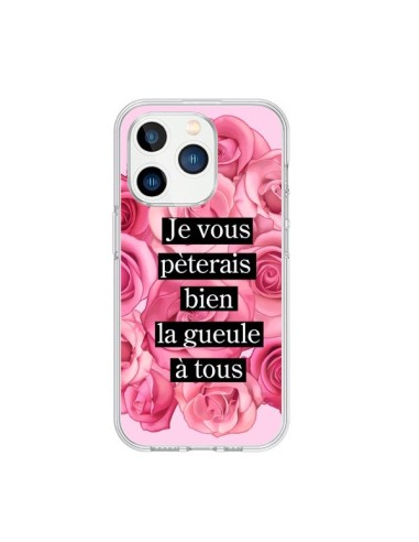 Cover iPhone 15 Pro Je vous pèterais Fiori - Maryline Cazenave