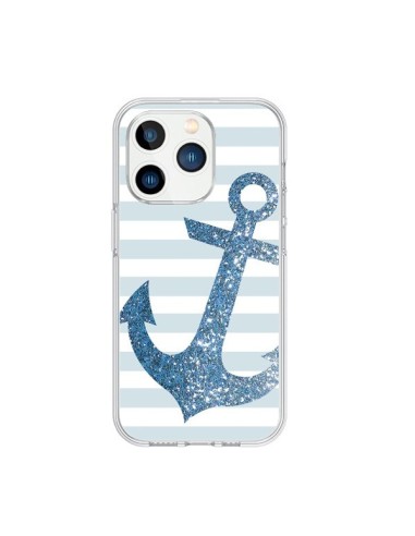 Cover iPhone 15 Pro Ancora Marina Blu - Monica Martinez