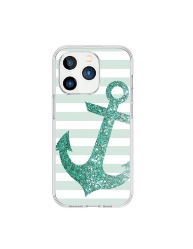 Cover iPhone 15 Pro Ancora Marina Verde - Monica Martinez