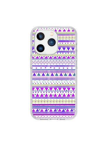 Cover iPhone 15 Pro Bandana Viola Azteco - Monica Martinez