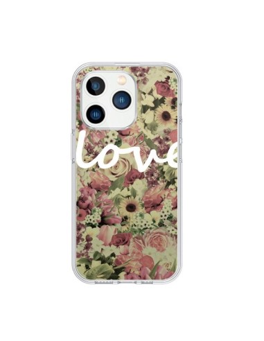 Cover iPhone 15 Pro Amore Bianco Fiori - Monica Martinez