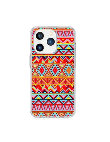 Coque iPhone 15 Pro India Style Pattern Bois Azteque - Maximilian San