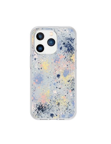 iPhone 15 Pro Case Gradient WaterColor Lines Blue - Ninola Design