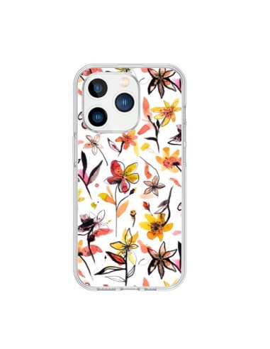 Cover iPhone 15 Pro Ink Bleeding Dots Rosa - Ninola Design