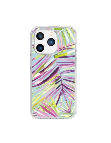 Coque iPhone 15 Pro Tropical Flowers Multicolored - Ninola Design