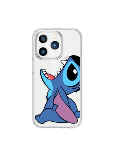 Cover iPhone 15 Pro Stitch di Lilo e Stitch Trasparente