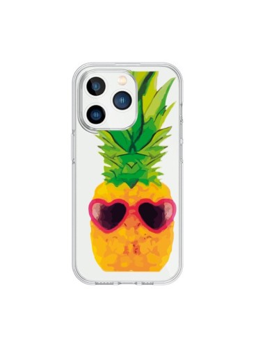 Coque iPhone 15 Pro Ananas à lunette transparente - Nico