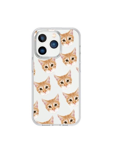 Cover iPhone 15 Pro Gatto Beige Trasparente - Pet Friendly