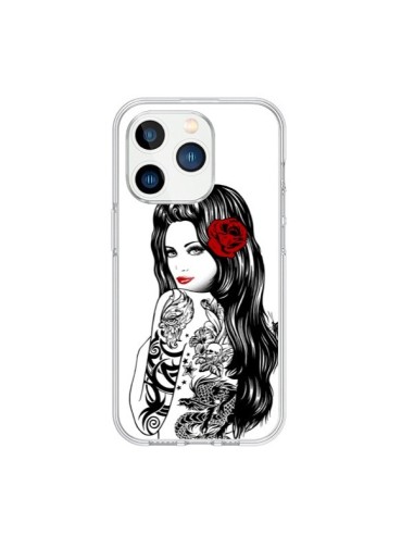 Cover iPhone 15 Pro Ragazza Tatuaggio Lolita - Rachel Caldwell