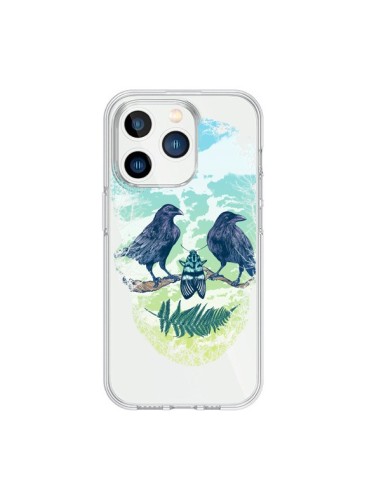 Coque iPhone 15 Pro Tête de Mort Nature Transparente - Rachel Caldwell