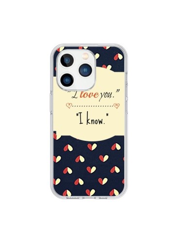 Coque iPhone 15 Pro I love you - R Delean