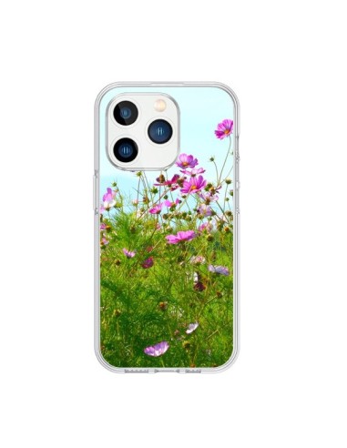 Coque iPhone 15 Pro Fleurs Roses Champ - R Delean