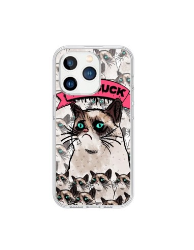 Cover iPhone 15 Pro Gatto Brontolone - You Suck - Sara Eshak