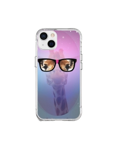 Cover iPhone 15 Plus Giraffa Nerd con Occhiali - Aurelie Scour