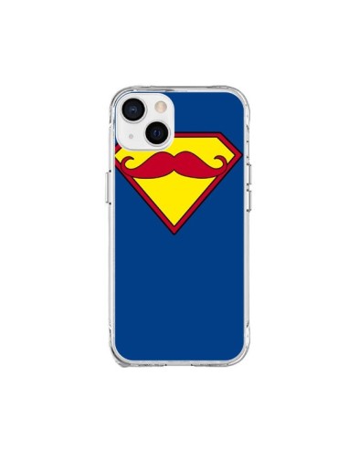 Cover iPhone 15 Plus Super Moustache Movember Superman - Bertrand Carriere