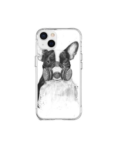 Cover iPhone 15 Plus Tagueur Bulldog Cane Grande Città - Balazs Solti