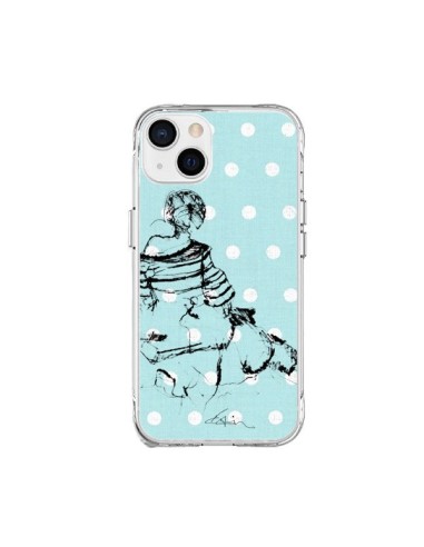 Cover iPhone 15 Plus Bozza Donna a Pois Fashion Modaa - Cécile