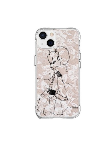 Cover iPhone 15 Plus Bozza Donna Pizzo Fashion Mode - Cécile