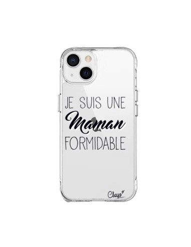 Cover iPhone 15 Plus Sono una Mamma Formidabile Trasparente - Chapo