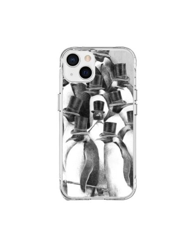 Cover iPhone 15 Plus Pingouins Gentlemen - Eric Fan