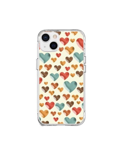 Coque iPhone 15 Plus Coeurs Color_s - Eleaxart