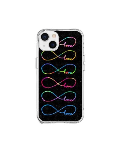 Cover iPhone 15 Plus Amore Forever Infinito Nero - Eleaxart