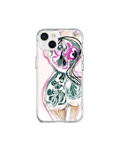 Coque iPhone 15 Plus Femme en fleurs - Elisaveta Stoilova