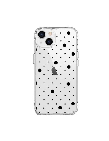 Cover iPhone 15 Plus Punti Nero Trasparente - Project M