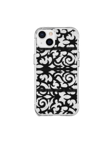 Cover iPhone 15 Plus Astratto Bianco e Nero - Irene Sneddon