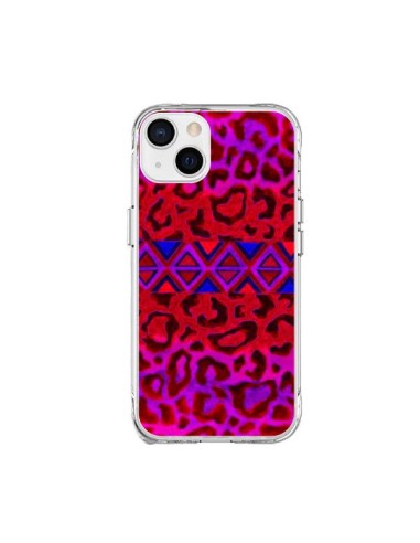 Cover iPhone 15 Plus Tribal Leopardo Rosso - Ebi Emporium