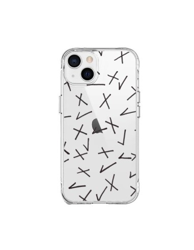 Coque iPhone 15 Plus Cross Croix Check Transparente - Ebi Emporium